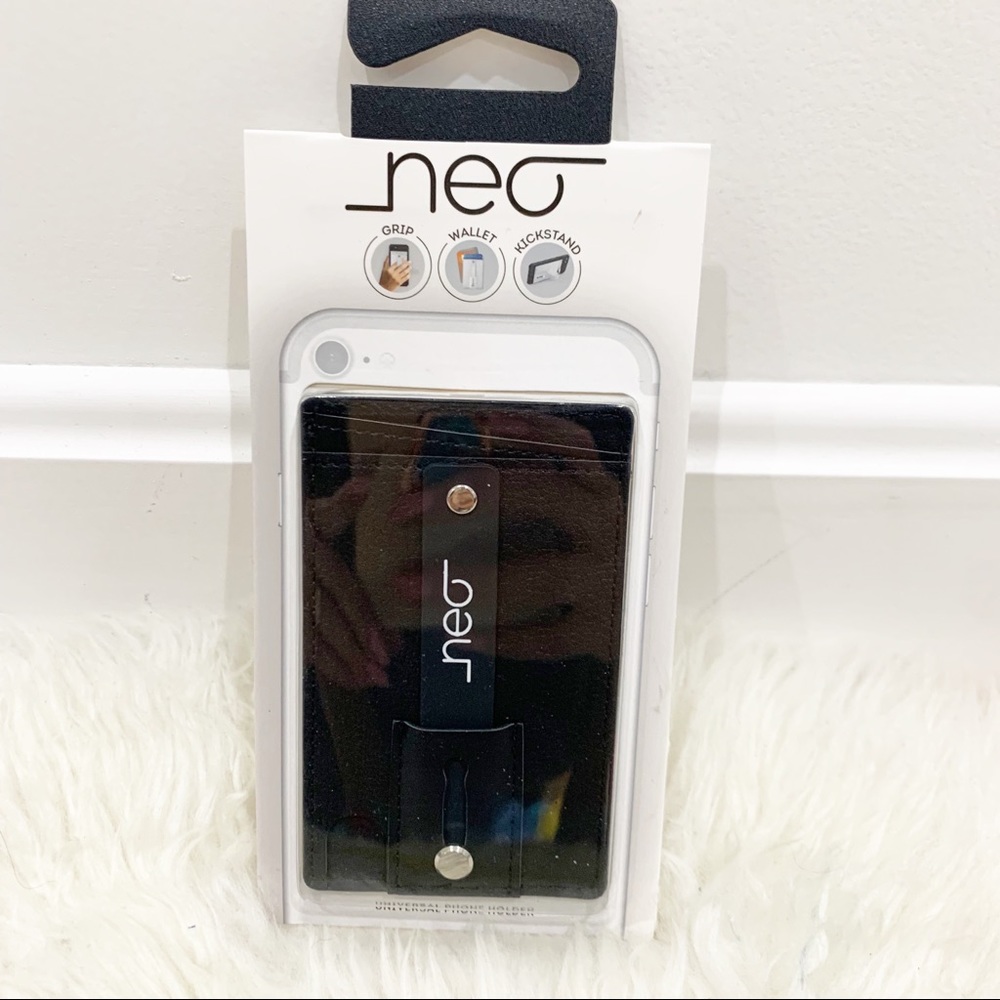 Neo Black universal phone wallet grip stand holder - Picture 6 of 6